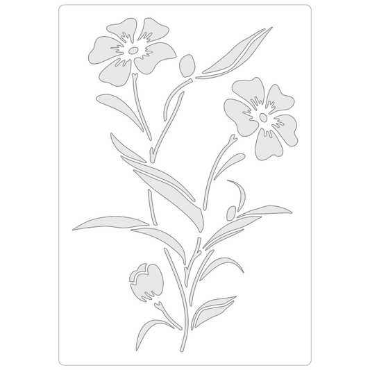 Wildflower Illustration | Food Safe Stencil