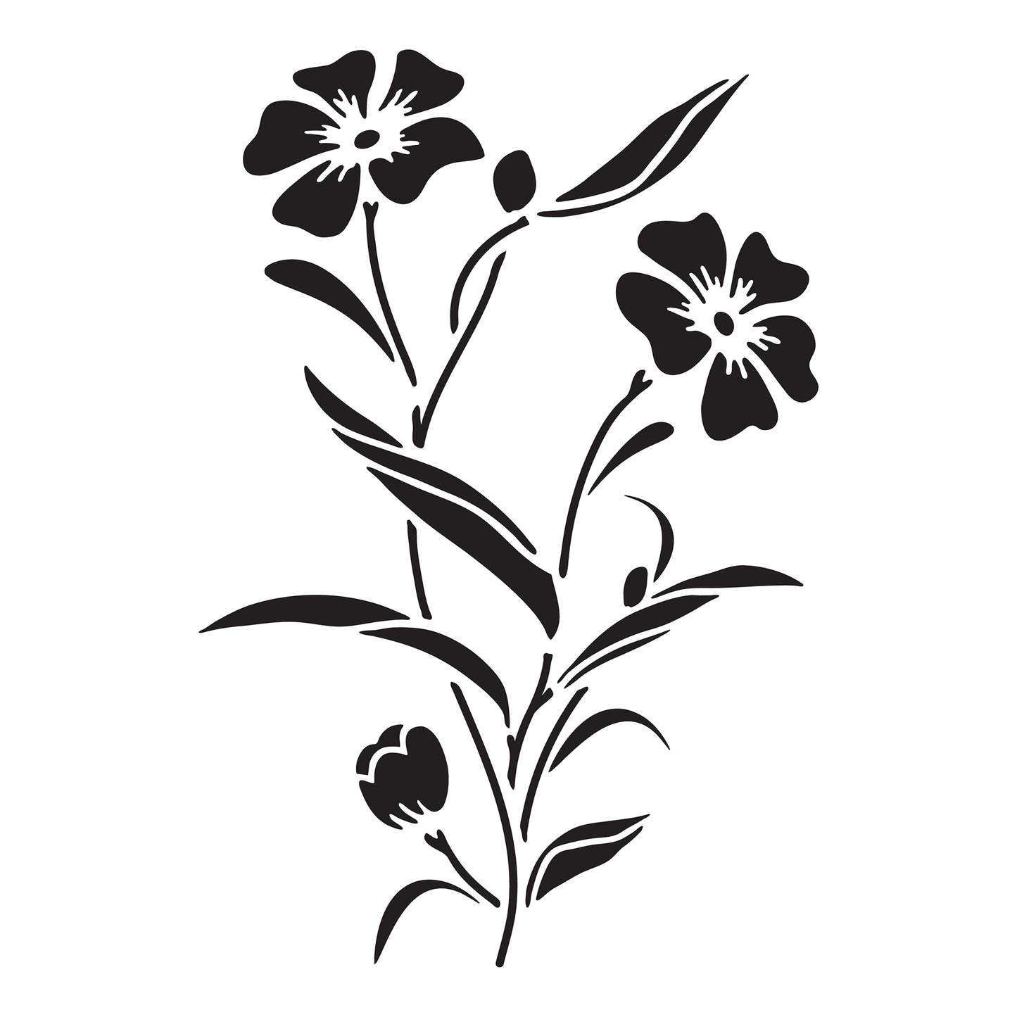 Wildflower Illustration | Low-Adhesive Stencil