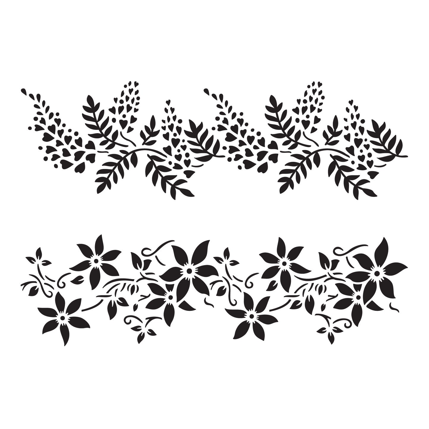 Wisteria & Clematis | Food Safe Stencil